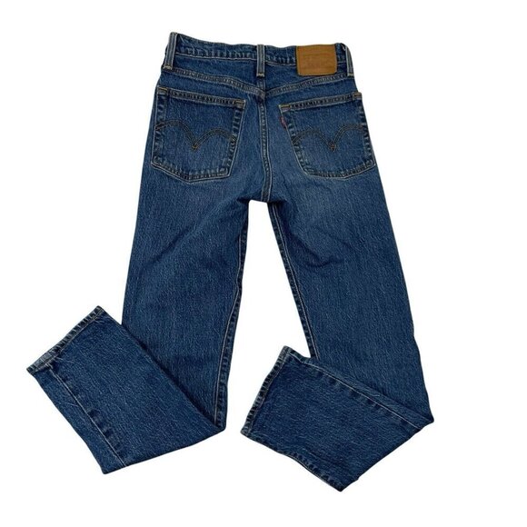 Levi's Premium Wedgie Straight Jeans Stretch Denim Button Fly size 23 - Picture 4 of 10